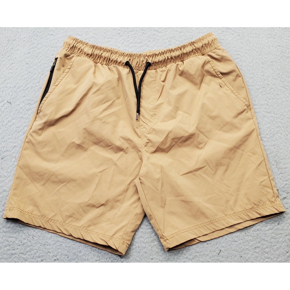 Southpole Standard Issue Activewear Shorts Mens Large Tan Quick Dry Drawstring